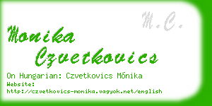monika czvetkovics business card