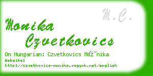 monika czvetkovics business card